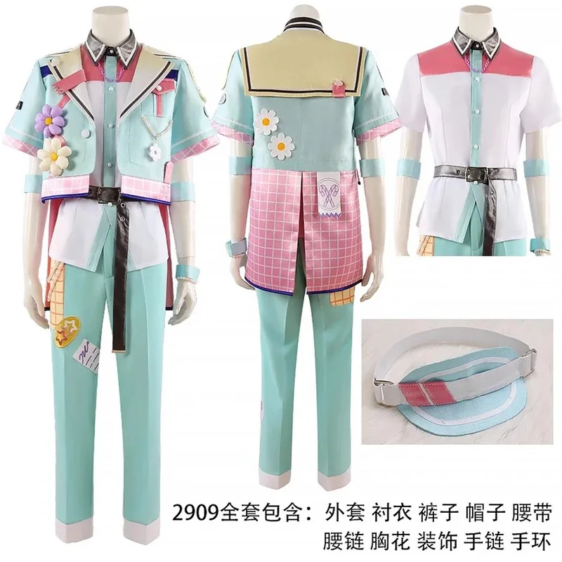 

Happy Charm Akehoshi Subaruu/Harukawa Sora/Sazanami Jun Game Suit Cosplay Costume Halloween Party Outfit