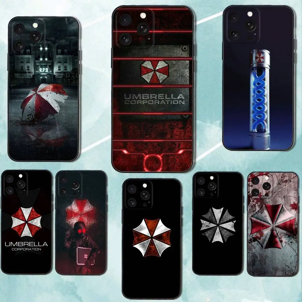 

Umbrella Corporation Phone Case For iPhone 16e,16,15,14,13,12,11,Pro,X,XS,Max,XR,Plus,Mini Soft Black Cover