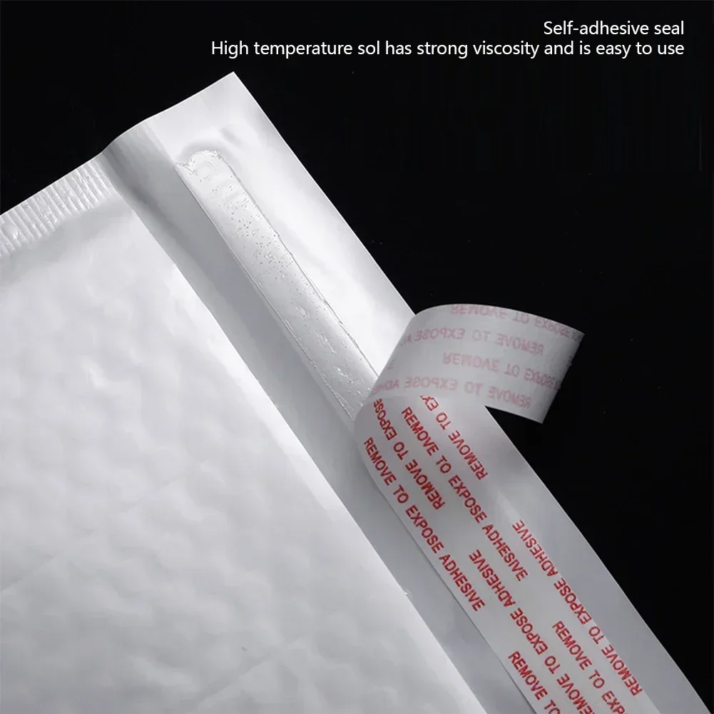 Imagem -05 - Poli Bolha Mailers Self Seal Padded Gift Bolsa Embalagem Envelope Bags Livro Pacote de Envio Branco 50 Pcs