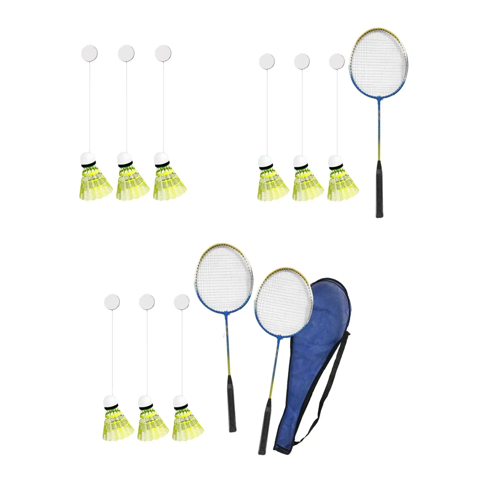 Badminton Trainer Self Practice Kids Adults Tool Badminton Training with Badminton Shuttlecock for Games Sports Fitness Home