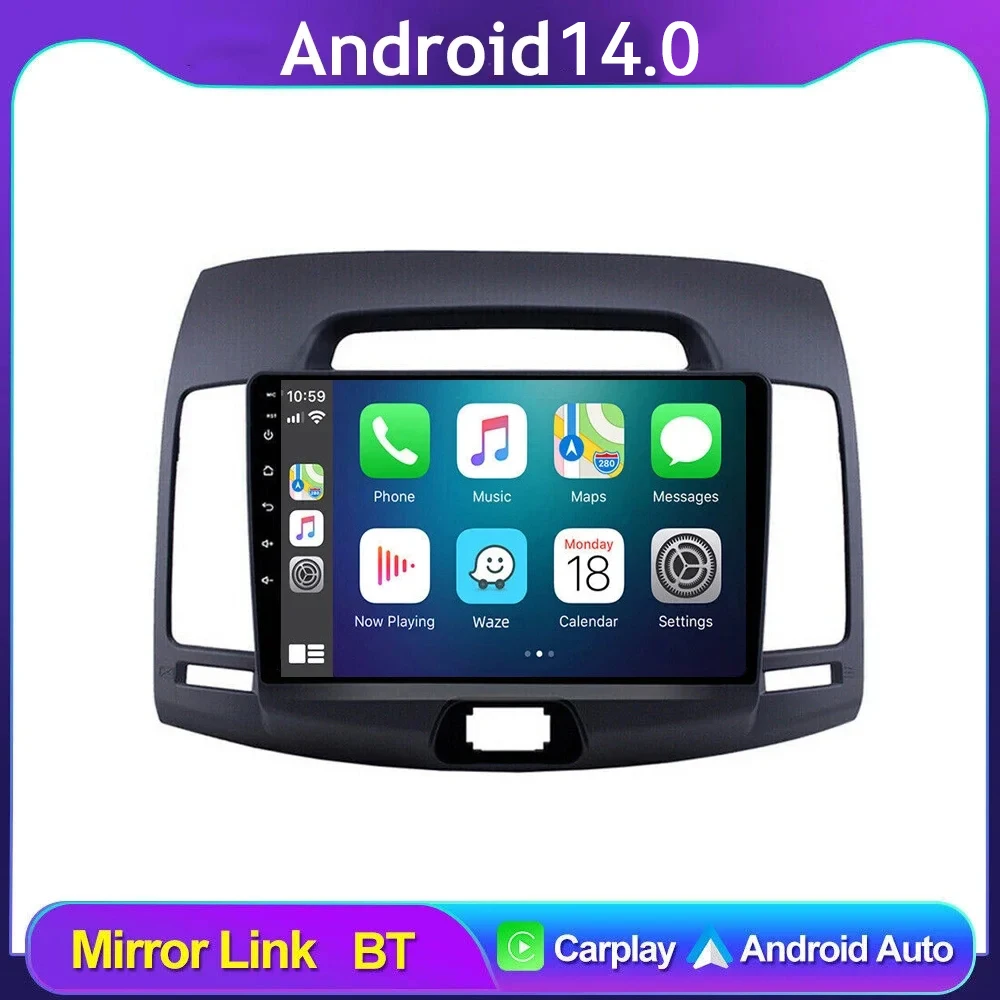 

Android 14 8G+128G 2Din Car Radio Multimedia Video Player for Hyundai Elantra 4 HD 2006-2011 2012 Navigation GPS Auto Stereo