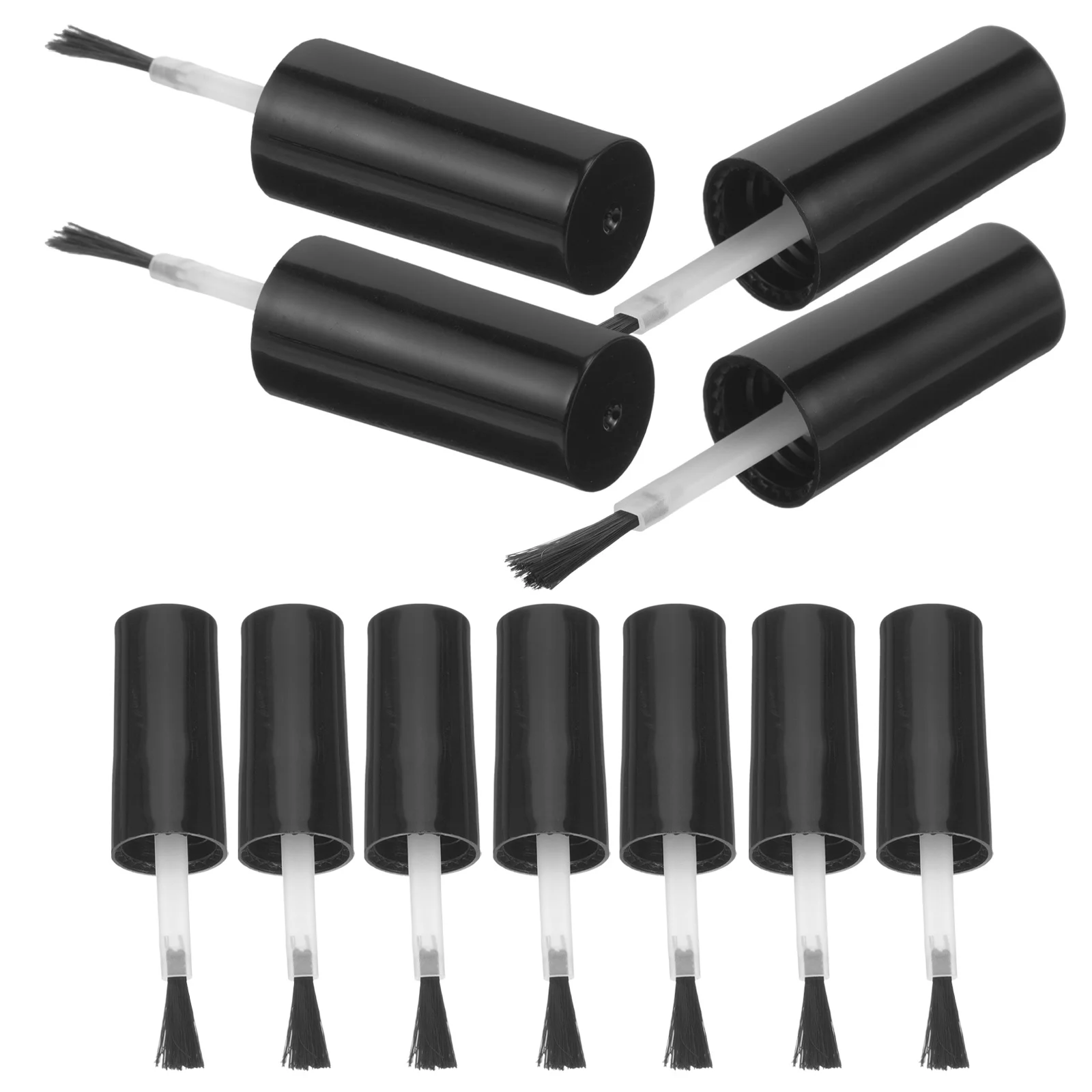 ฝาขวดขัดเล็บแบบมีแปรง 20 ชิ้น สำหรับขวดเจลขนาดเล็ก ชุดอุปกรณ์ทำเล็บสำหรับร้านทำเล็บและใช้ในบ้าน