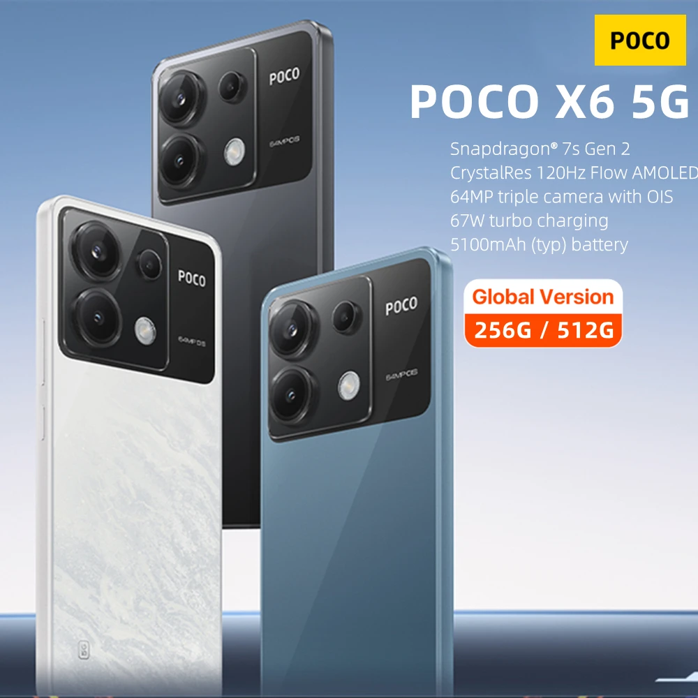 POCO X6 5G Global Version Snapdragon 7s Gen 2 NFC 6.67