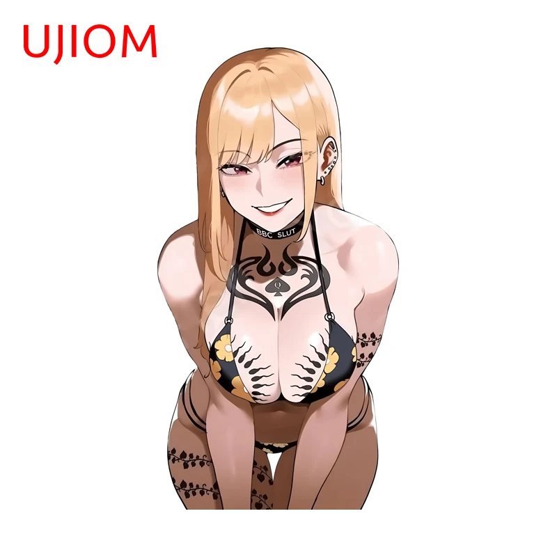 UJIOM NSFW Tattoo Girl Waifu Bikini Big Boobs Wall Sticker Fashion Attractive Occlusion Scratch Picture Decal Creative Stickers