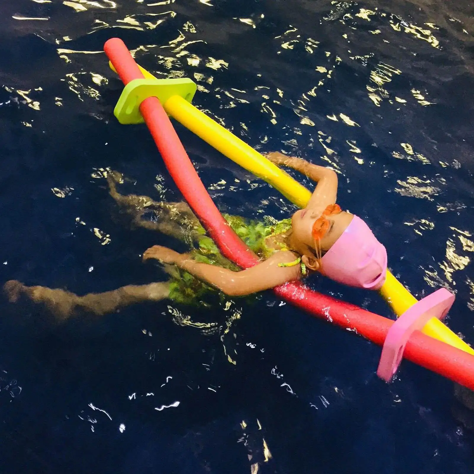 3PCS Swimming Noodle Floating Connector Safety Non-Slip Swimming Training Aid For Kids Lake Diving River(Color Random)
