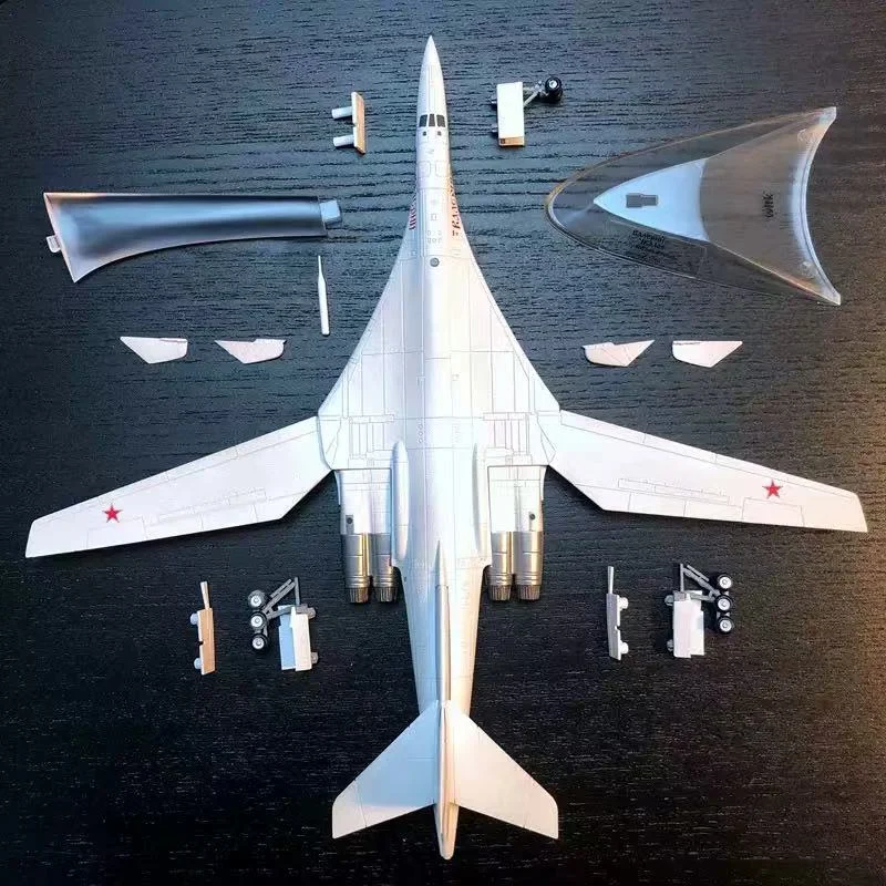 1:200 Diecast Alloy Tupolev Tu-160 Blackjack Model, Soviet Russia Strategic Bomber, Tiger Meet Polar Bear Cheetah Emperor Livery