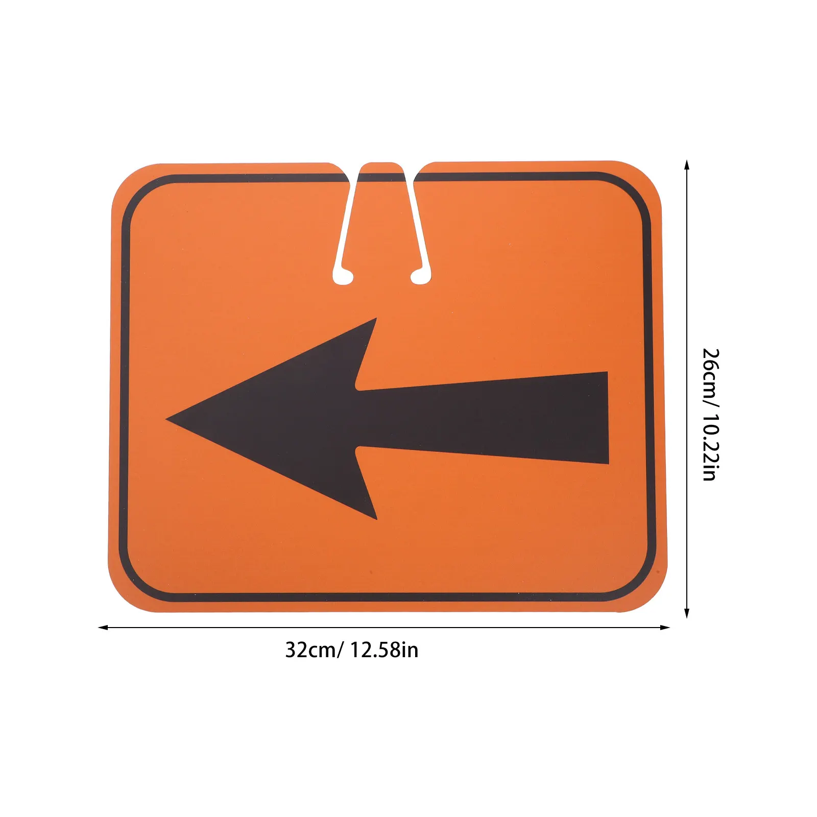 Heavy Duty Orange Road Directional Arrow Sign Traffic Cone Top Mounted Left Right Arrows Sign for Outdoor Construction Zone