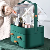 1pc Cosmetics Receiving Box Dust-Proof Desktop Makeup Organizer with Drawer for Skin Care Products Household Storage Box Shelf - Image 5