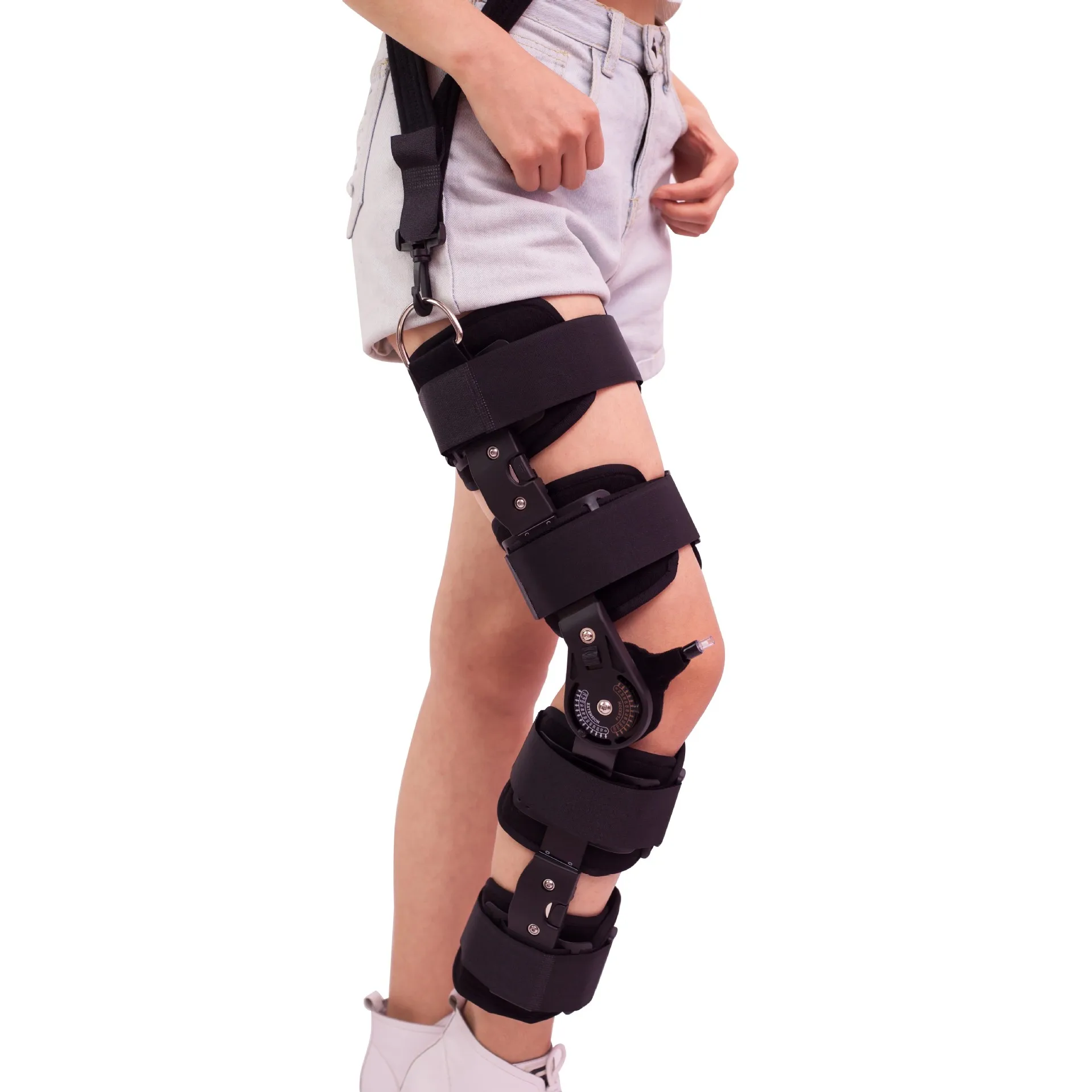 Adjustable Hinged ROM Knee Brace For Recovery ACL MCL & PCL Injury Medical Orthopedic Support Stabilizer After Surgery