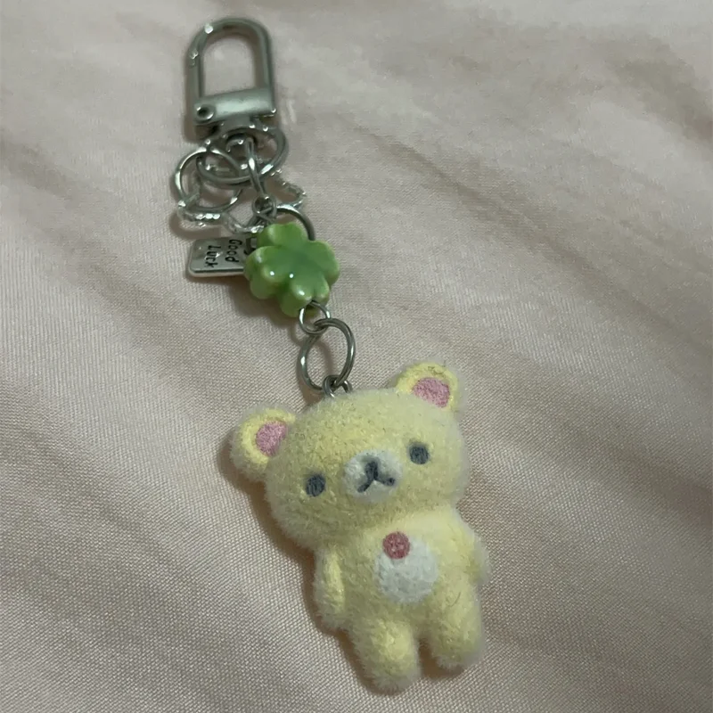 Rilakkuma Ccd hangend touw cartoon schattig gevlokt mobiele telefoon charme sleutelhanger tas decor verrassingscadeau voor meisjes speelgoed figuur