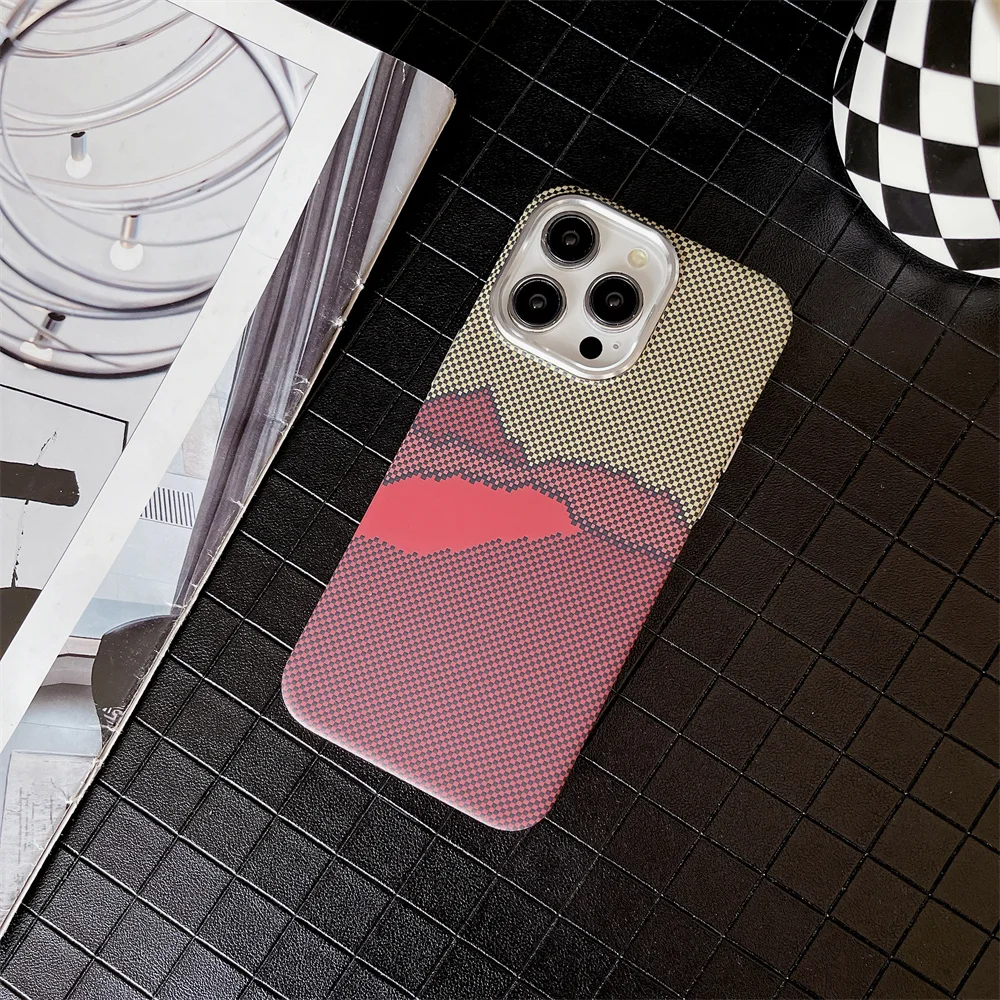 Buntes Kevlar-Muster für Magsafe Magnetische Handyhülle für iPhone 18 17 16 15 11 12 13 14 Pro Max Luxus Kabellose Ladehülle – Detail 10