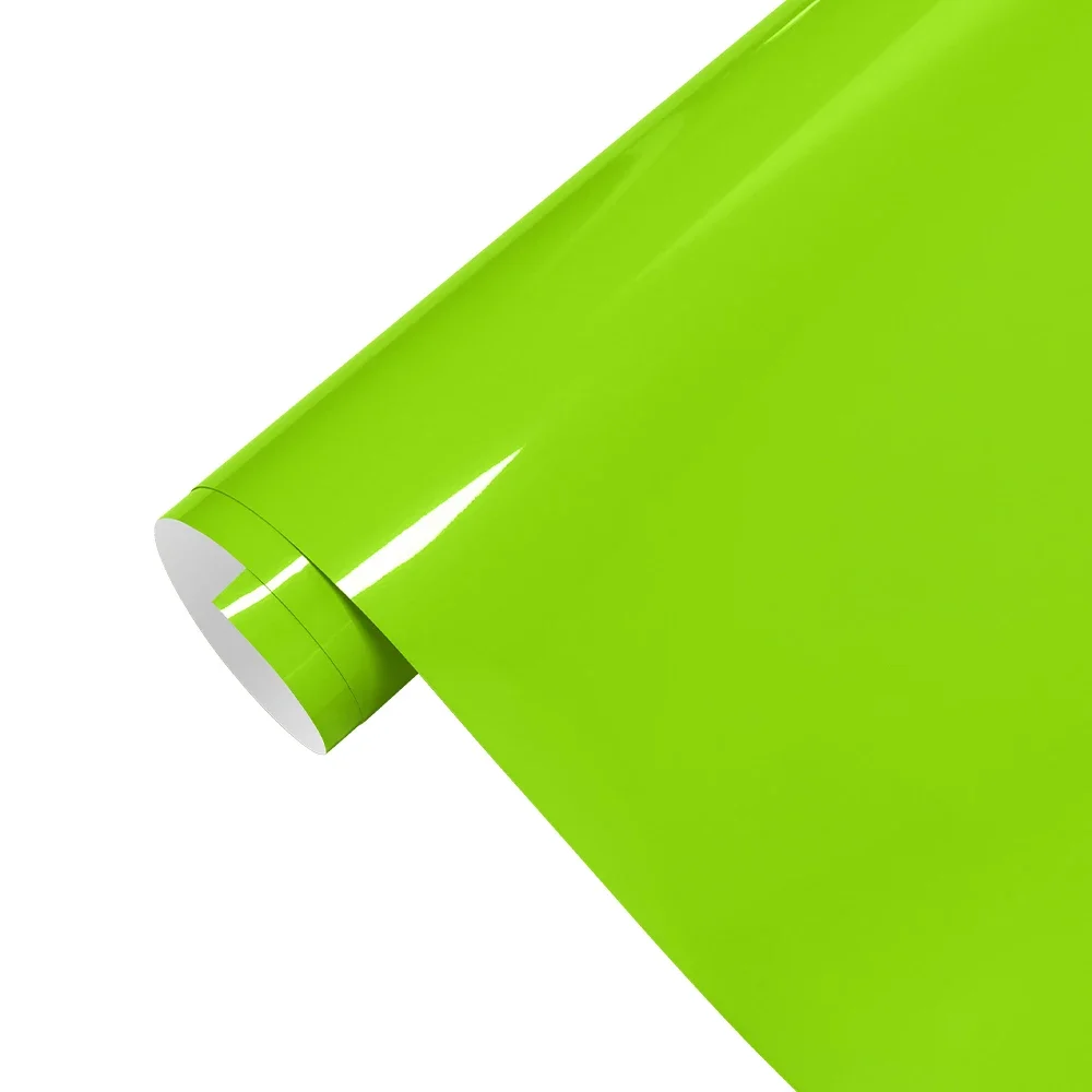 Gloss Green Adhesive Vinyl Wrapping Car Sticker Color Change Film Bubble Free Wrap Film Car Accessories Interior Exterior