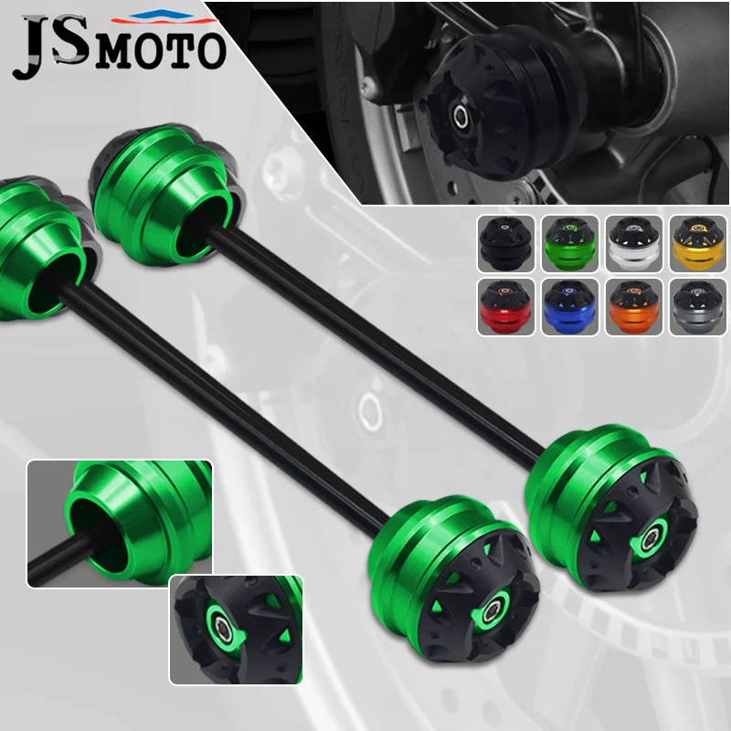 

NEW Motorcycle Front & Rear Wheel Fork Axle Sliders Cap Crash Protector Kit For Z800 Z1000 Z1000R Z1000SX Ninja1000 z800 z1000