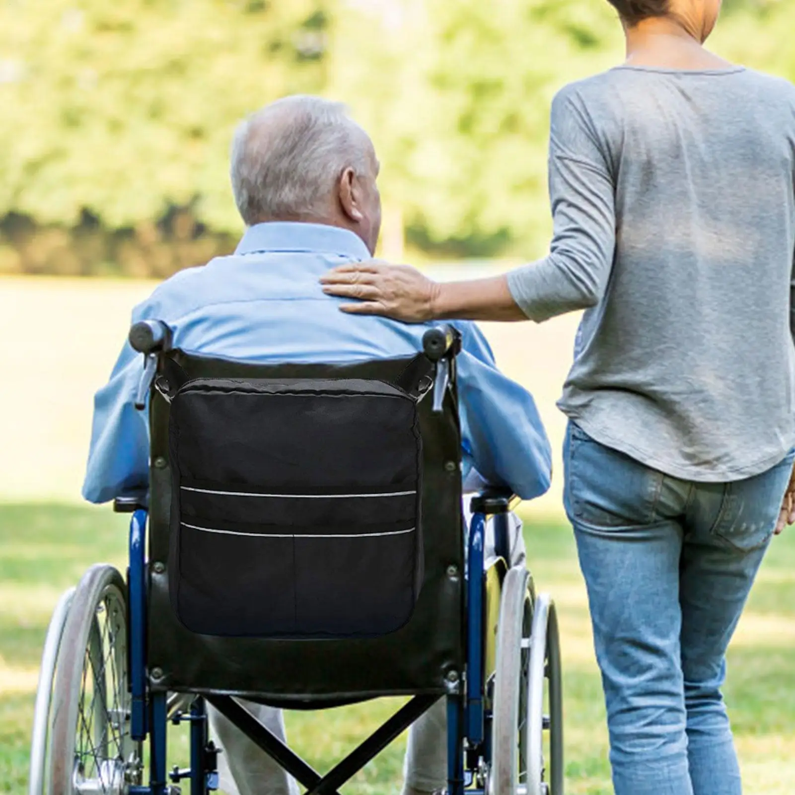 

Wheelchair Bag Rollator Bag Water-Resistant Large Tote Accessory To Hang On Back Transport Storage Travel Backpack For Men