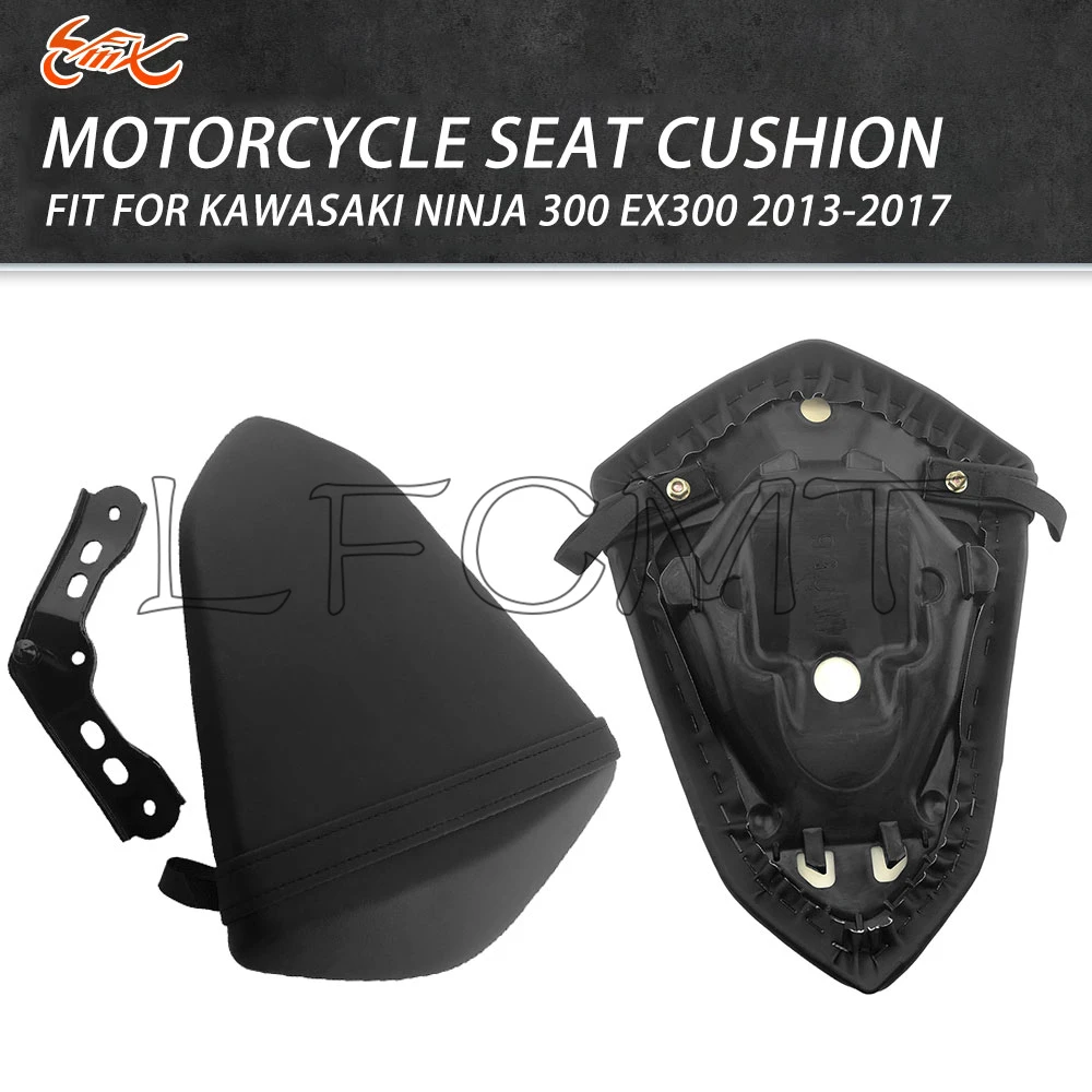 Motorcycle Rear Seat Cushion Passenger Seat Cushion Fit for Kawasaki Ninja 250 EX250L Ninja 300 /SE/KRT/ABS EX300 2013-2017