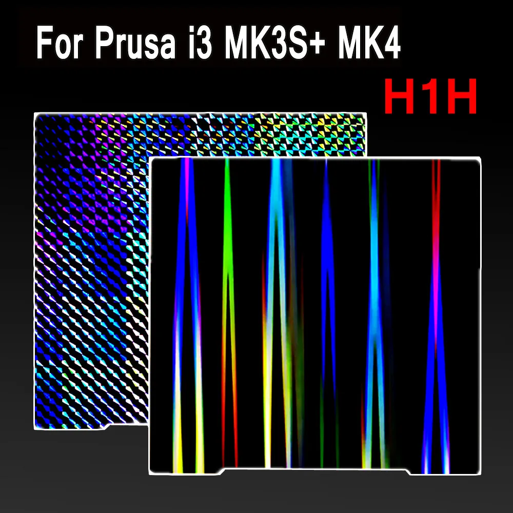 

H1H PEI лист для Prusa i3 MK3S MK4 Рабочая пластина с двухсторонней печатью 3D-принтер с подогревом кровати пружинный стальной лист pei для Prusa MK4