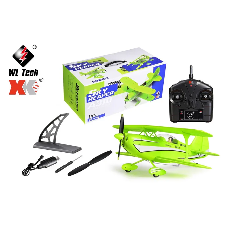 A310 Four-Way Biplane 3d/6g World War Ii Beech D17s Biplane High Simulation Brushless Rc Camera 2.4g Remote Control