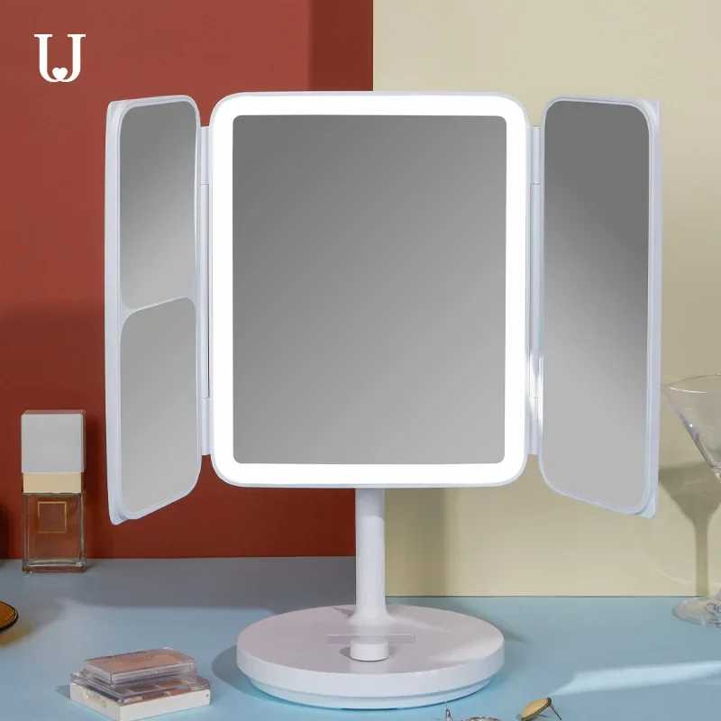 Jordan Judy Desktop Led Cosmetic Mirror LED Lamp Dormitory Dressing Mirror Desktop Household Fill Light Portable Folding Mirror