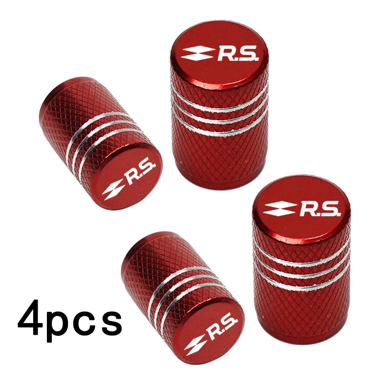 Car Wheel Tire Valve Caps Tyre Stem Covers Airdust Waterproof For Renault RS Clio Scenic Logan Megane Koleos Sandero Safrane