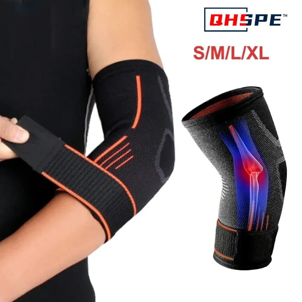 1Pcs Fitness Elbow Brace Compression Support Sleeve for Tendonitis, Tennis Elbow, Golf Treatment - Reduce Joint Pain