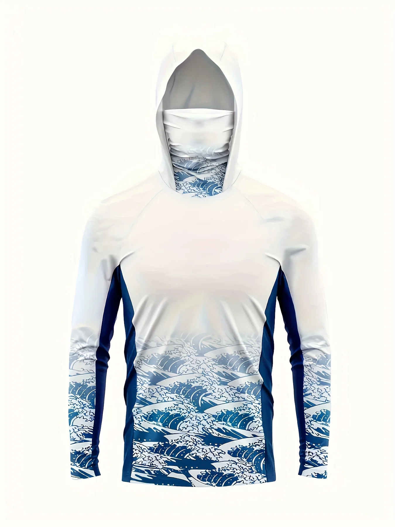 Tenue de pêche homme été 2026 la plus vendue pour sports de plein air, protection solaire, détente, confort, douceur, motif vague 3D imprimé