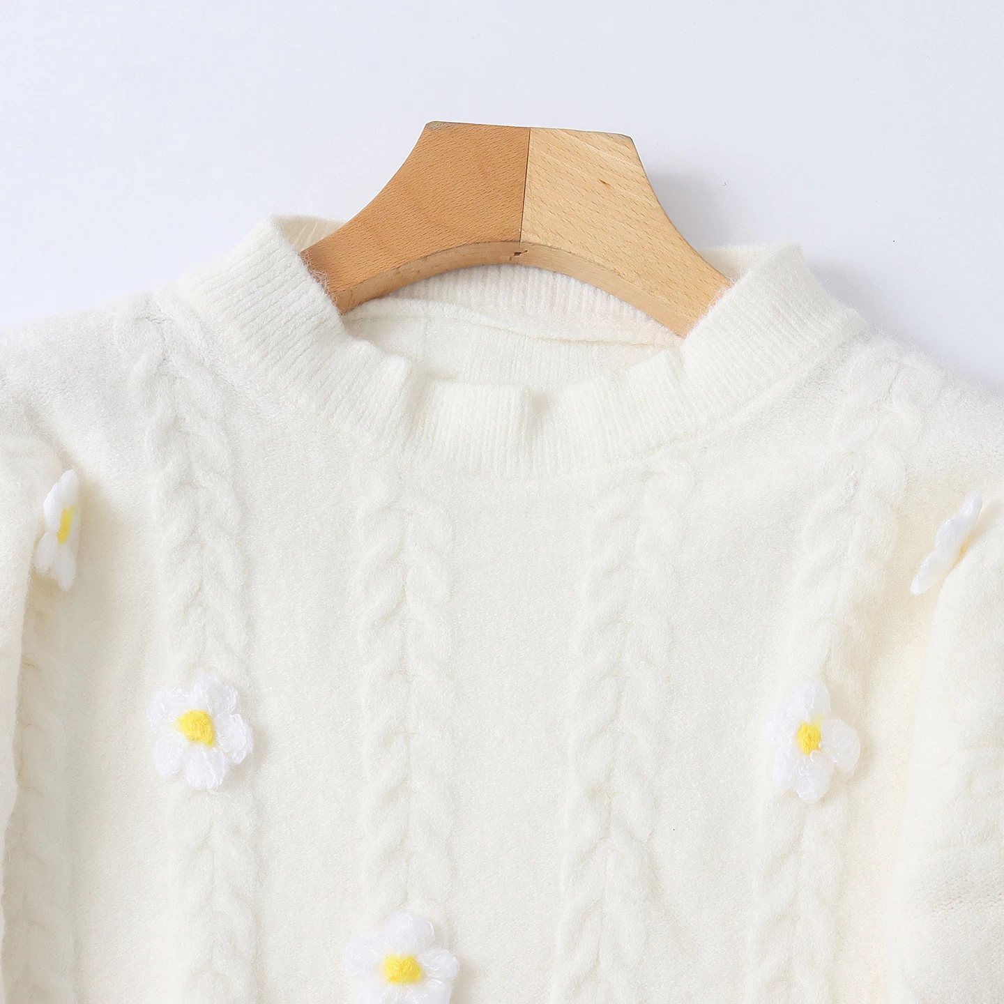 Faionable Long Sve Hoodie Damen Soft Round Ne Pullover Sweater Princ Sle Spring Neuankömmling f High Collar