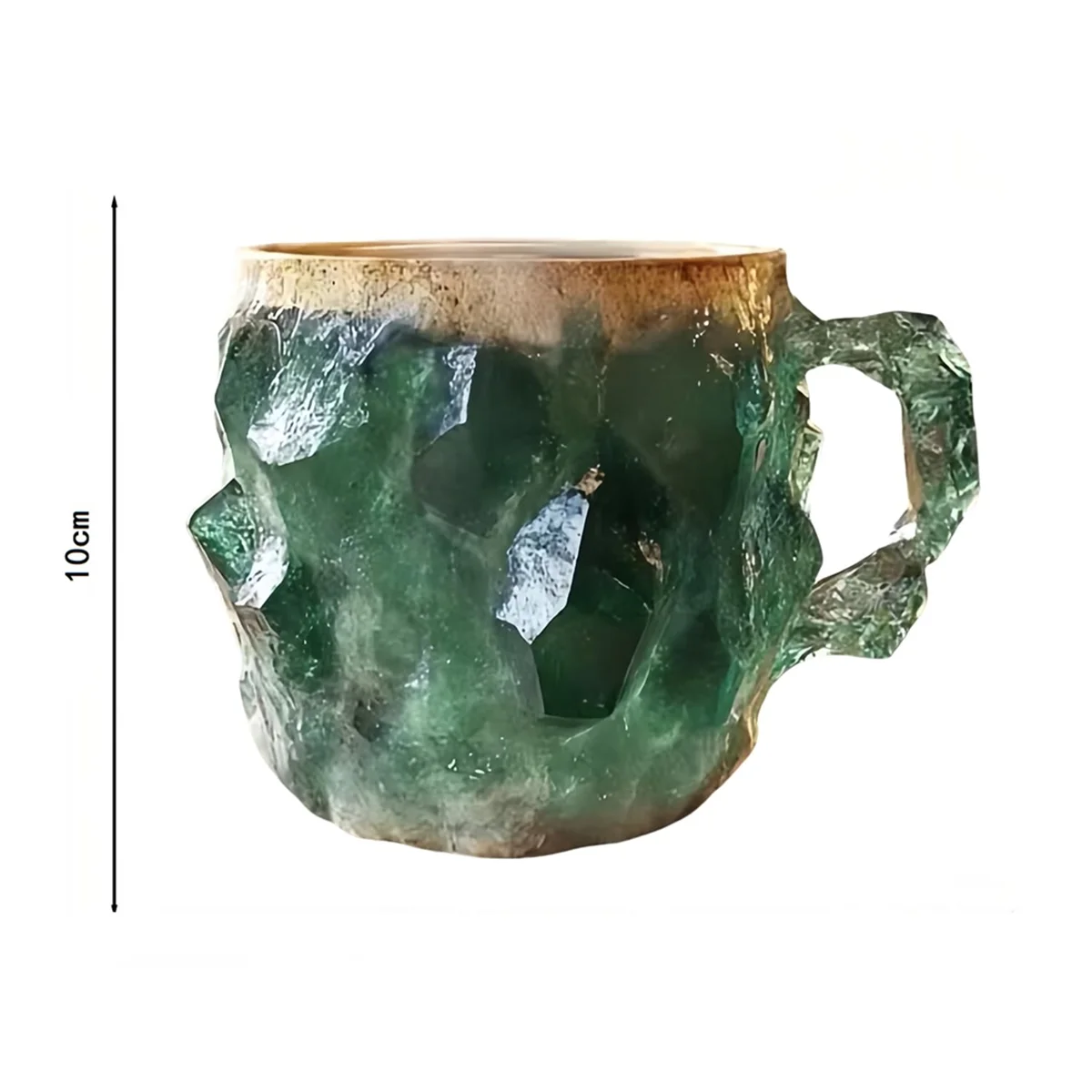 

Лидер продаж, минеральная хрустальная кофейная чашка, кофейная чашка с ручкой, многоцветная минеральная кофейная чашка с имитацией кристалла