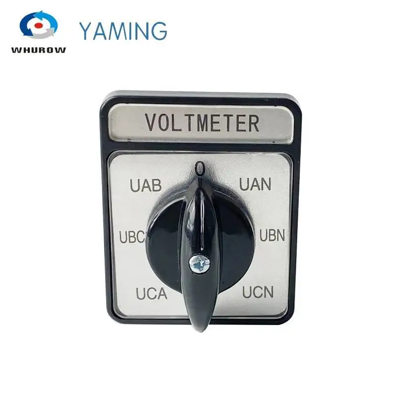 CA10 Seven Position Voltmeter Selector Cam Switch 3 Phase 4 Wires Changeover Rotary 12 Terminals Silver Contact LW26-20A