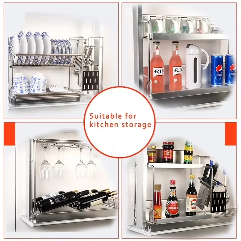 2 Tier 304 Stainless Steel Dish Drying Rack Large Capacity Kitchen Cutlery Organizer Stand for Countertop Utensil Storage