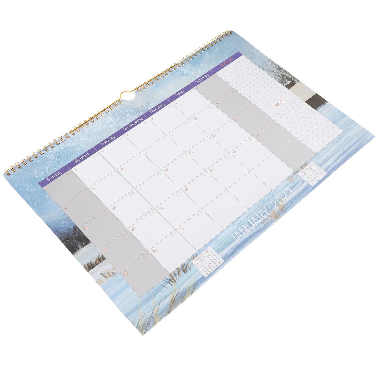 

2023 English Wall Calendar Premium Smooth Paper Clear Printing Color-Coordinated Monthly Planner for Family Friends New Year