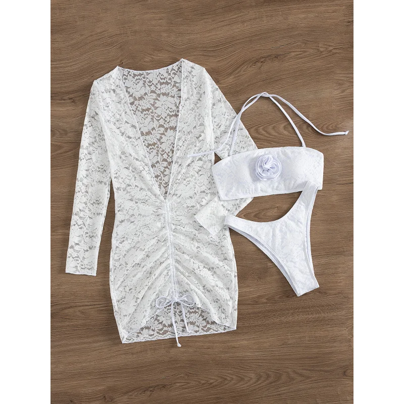 

New Soft Bag Solid Color Decorative Thin Strap Blouse Summer Beach Fashion Elegant Women's Bikini