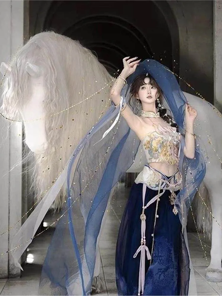 New Hanfu with heavy embroidery Western Regions style and exotic