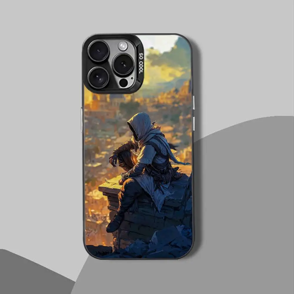 حافظة هاتف A-Assassins Cool Creed Game لهاتف iPhone 12,16,11,14,13,17,15,E,Max,Plus,Air,Pro,غطاء صلب صغير أسود مقاوم للصدمات IMD