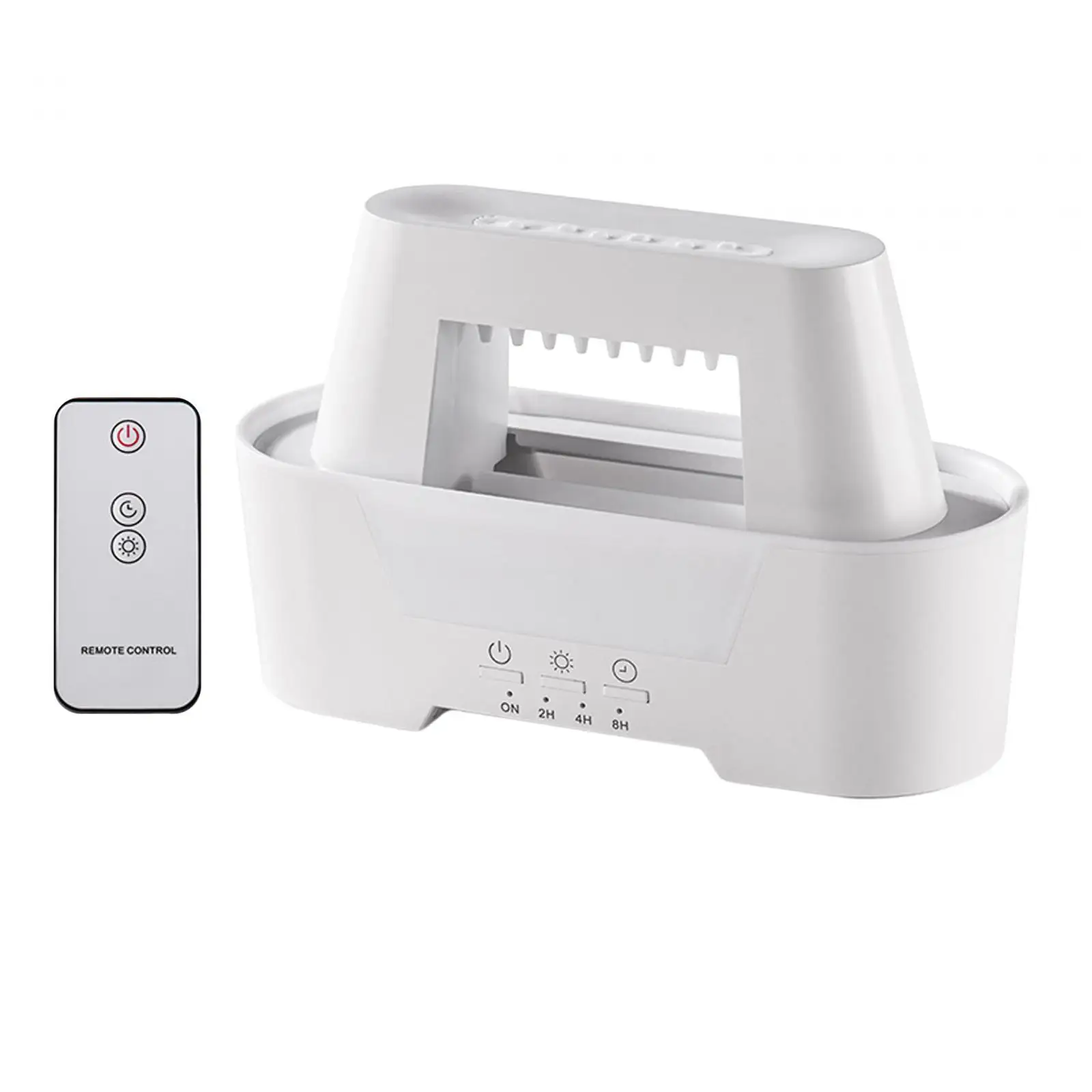 Diffuseur d'huiles essentielles avec lumière ambiante, gouttes de pluie, humidificateur de bureau, polyvalent, blanc, famille, UE, 220V