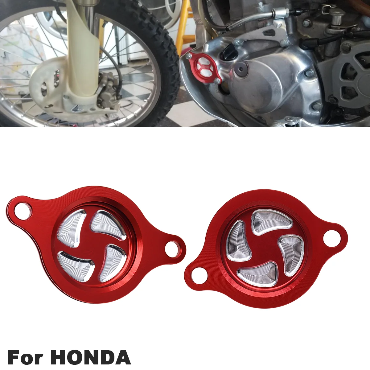 

Motorcycle CNC Aluminum Engine Oil Filter Cap Cover For Honda CRF250R CRF450R CRF 250 450 250R 450R 2009-2013 2014 2015 2016
