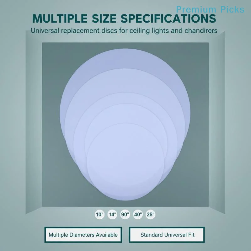 portableTranslucent White Round Lampshade Diffuser Lightweight Sturdy for Drum Pendant Lights DIY Lighting Project Use