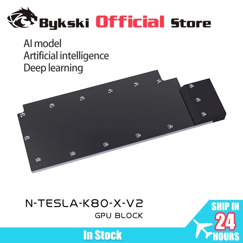 Bykski N-TESLA-K80-X-V2 GPU Blok Gebruik voor Leadtek TESLA K80M Videokaart Waterkoeling/Volledige Dekking/Metaal/POM Koperen Radiator