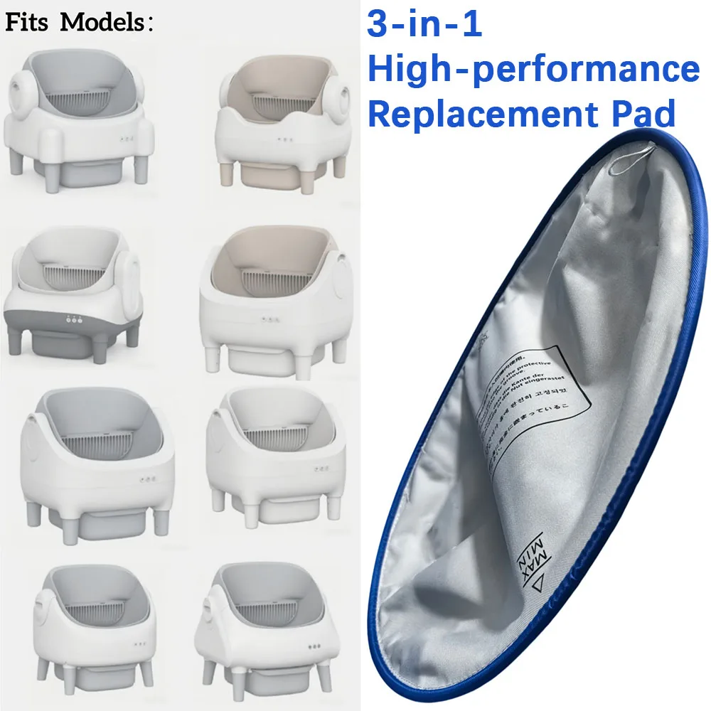 High-performance Replacement Pad Compatible with Self-Cleaning Litter Boxes,Leak-Proof Mat for Compact Automatic Cat Litter Box