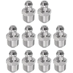 10pcs Straight Hydraulic Grease Fitting 1/8-28inch Thread 201 Stainless Steel Grease Accessories For Mechanical Parts