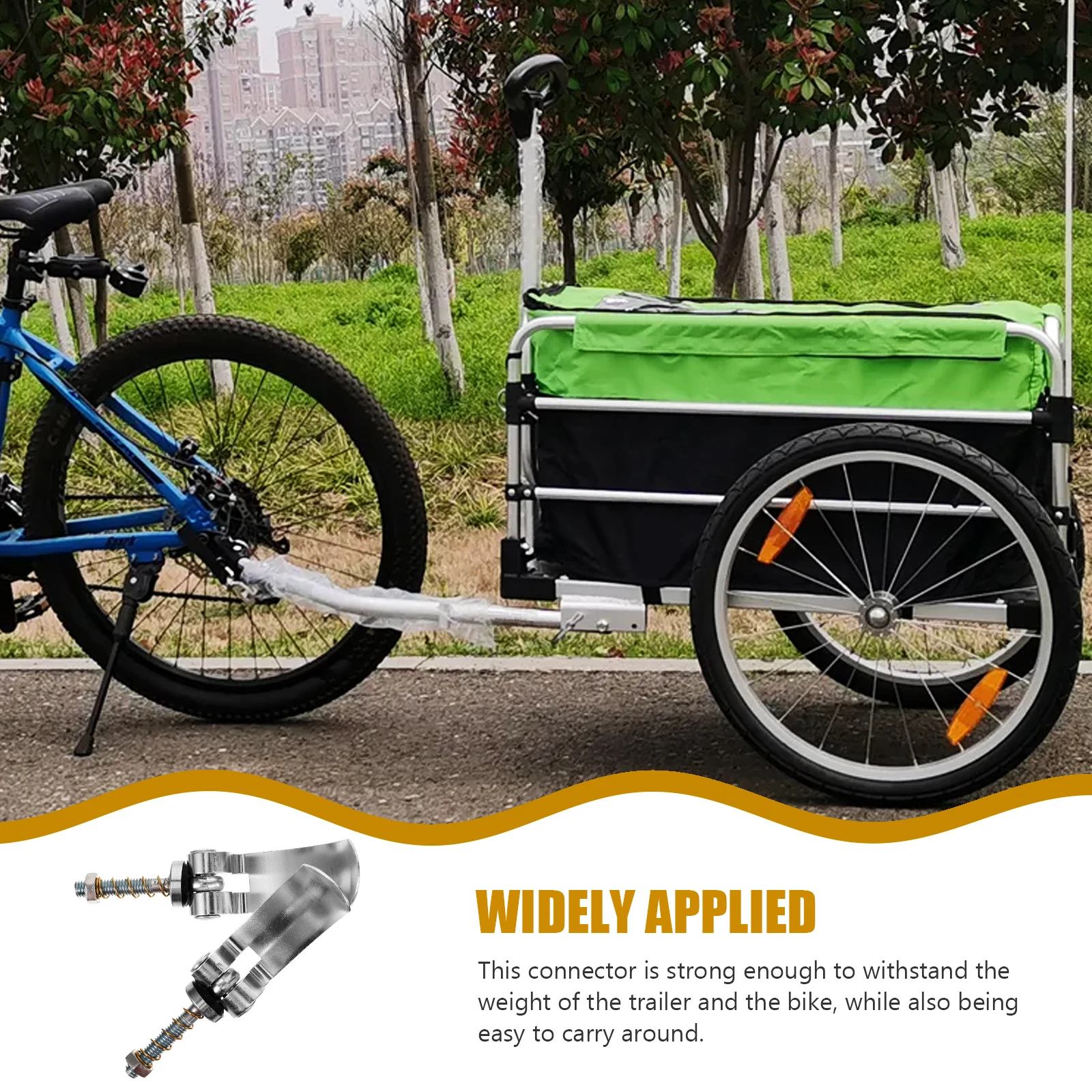 

2Pcs Universal Bike Trailer Coupler Attachment Lightweight Metal Joint for Cycling Adapter Traction Head Portable Design