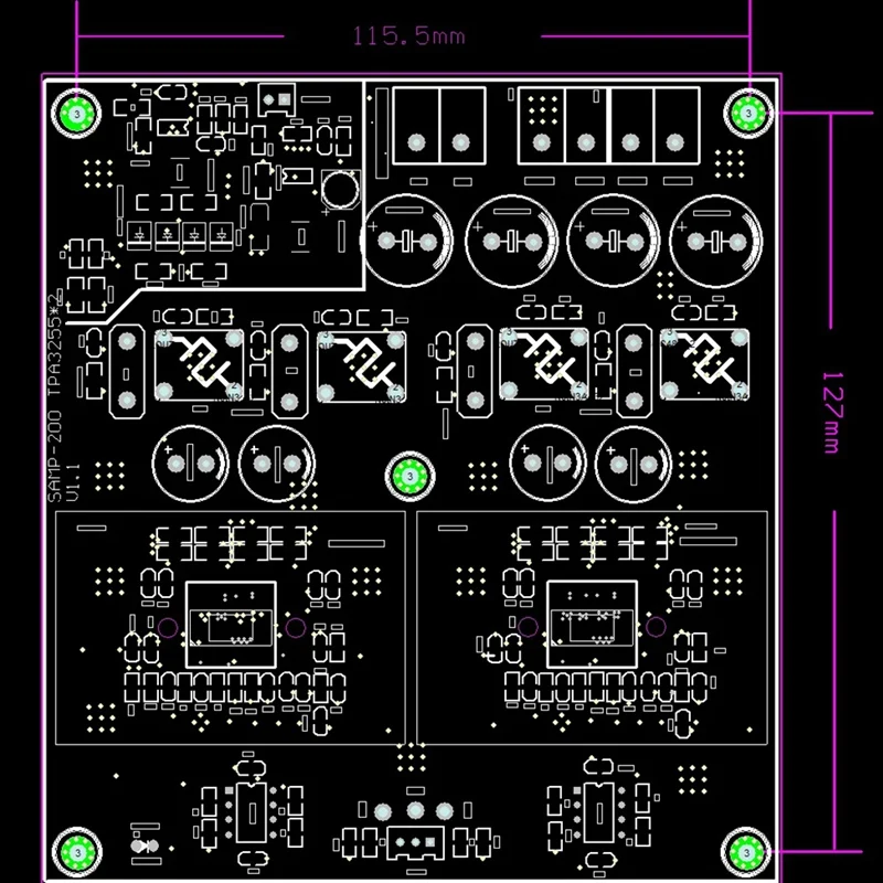 Dual Core Stereo Amplificador Board, Amplificador de Potência Digital, SAMP-200, HIFI, TPA3255, 2 canais, 600W + 600W, Classe D