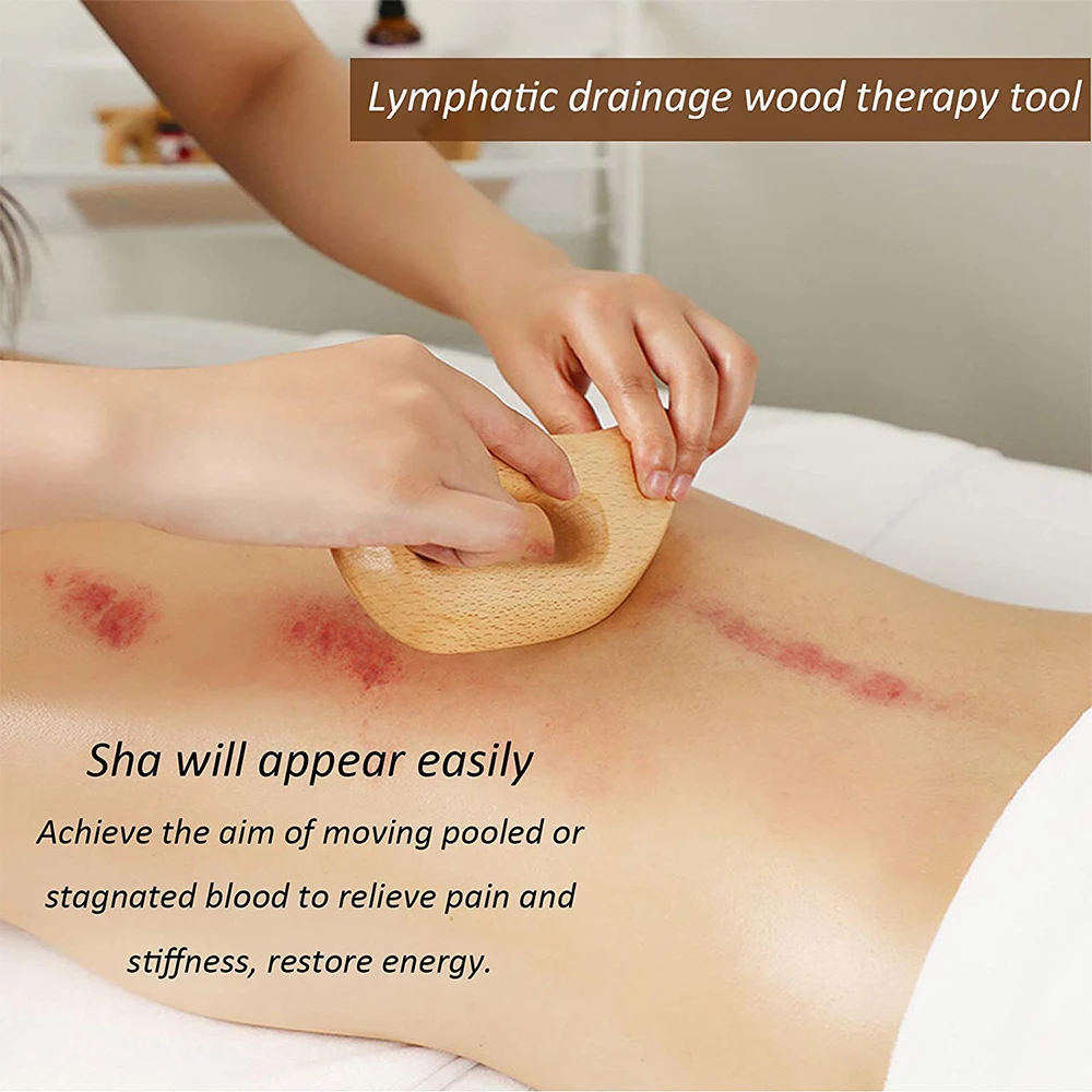 Wooden Lymphatic Drainage Massager, 7*3\