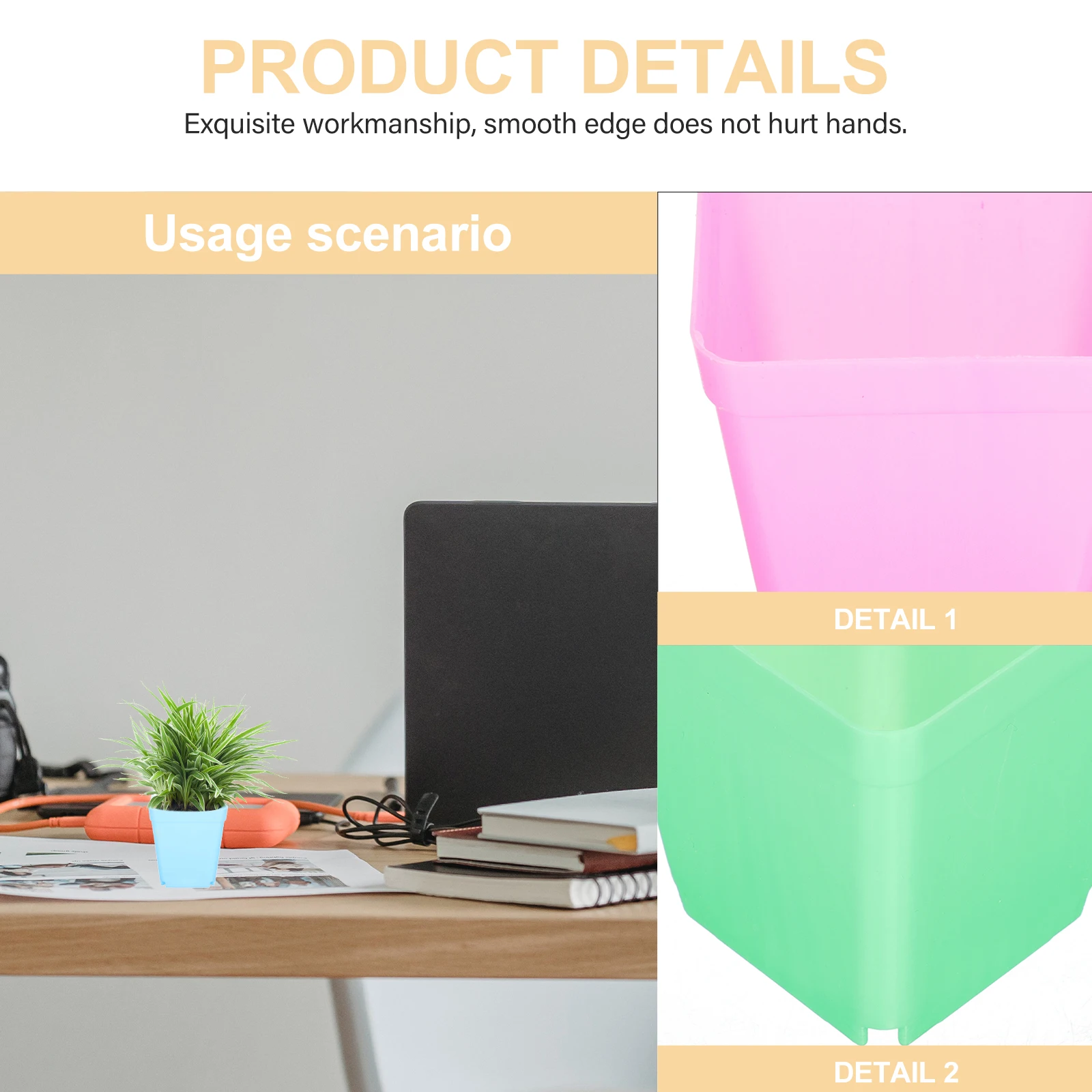 

40Pcs Colored Plastic Plant Nutrition Cups Nursery Starter Pots with Improved Drainage Suitable for Flowers Vegetables Seedlings