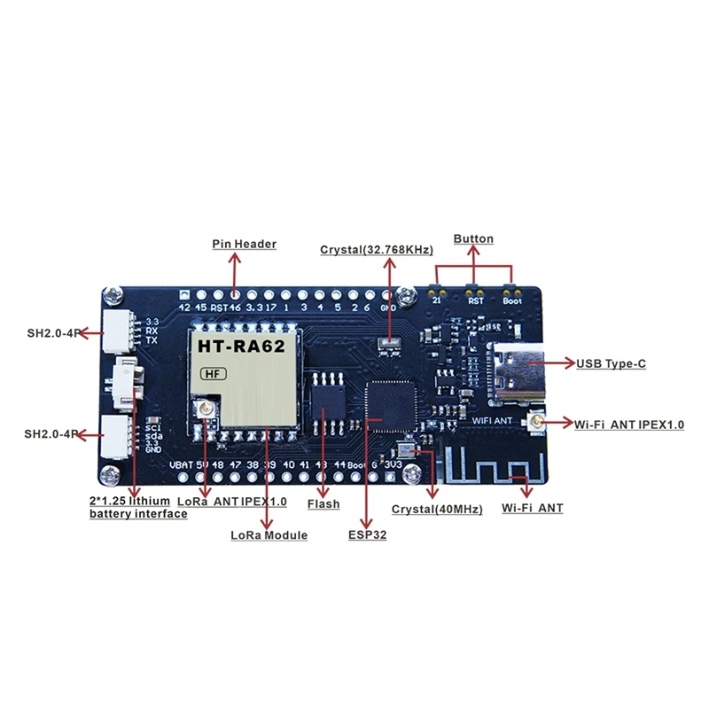 Imagem -04 - E-ink Display Meshtastic Lora para Arduino Esp32 Monitor E-paper Devboard Bluetooth Price Tag Iot 2.13