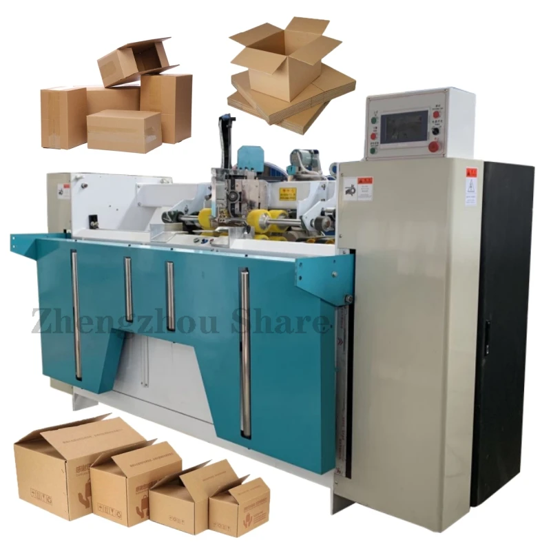High Speed Carton Box Stapler Machine Nail Box Forming Machine Corrugated Box Stitching Machine