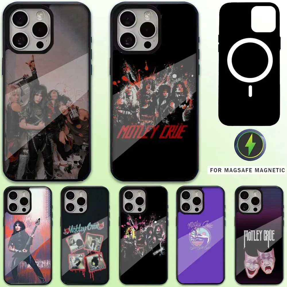 

M-MotleyS Rock C-CrueS Phone Case For iPhone17,16,15,14,13,12,11 Plus,Pro Max Magnetic For Magsafe Wireless Charging