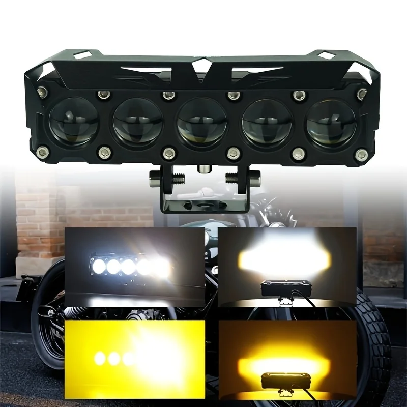 2 pçs super brilhante led holofotes da motocicleta luzes de nevoeiro alto lúmen iluminação auxiliar para caminhões suvs utvs atvs barcos