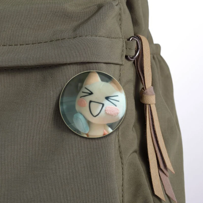 Insignia creativa divertida redonda de 58mm, broches de botón suave, alfileres hechos a mano de gato Toro Inoue para Collar, mochila, accesorios de joyería, regalos