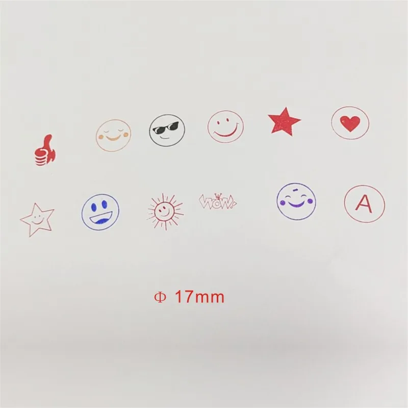 SMILEY FACE -Self-Inking Round Teacher Stamp