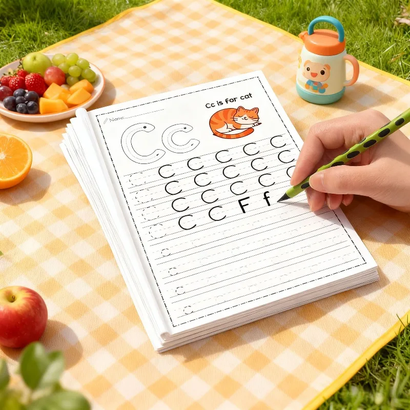 Preschool Promotion Letter Drawing Red Book, Children's Pinyin Practice Copybook, Kindergarten Dot Matrix Practice Copybook